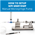 How to Setup the WPI Manual Microsyringe Pump